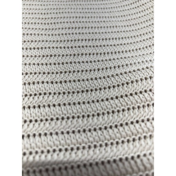 Women's TALBOTS XL Cotton Blend Cream Cable Knit Chunky Sweater Cardigan Relaxed - Picture 7 of 8